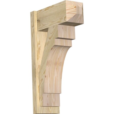 Ekena Millwork Merced Craftsman Rough Sawn Outlooker, Douglas Fir, 8"W x 18"D x 30"H OUT08X18X30MRC04RDF